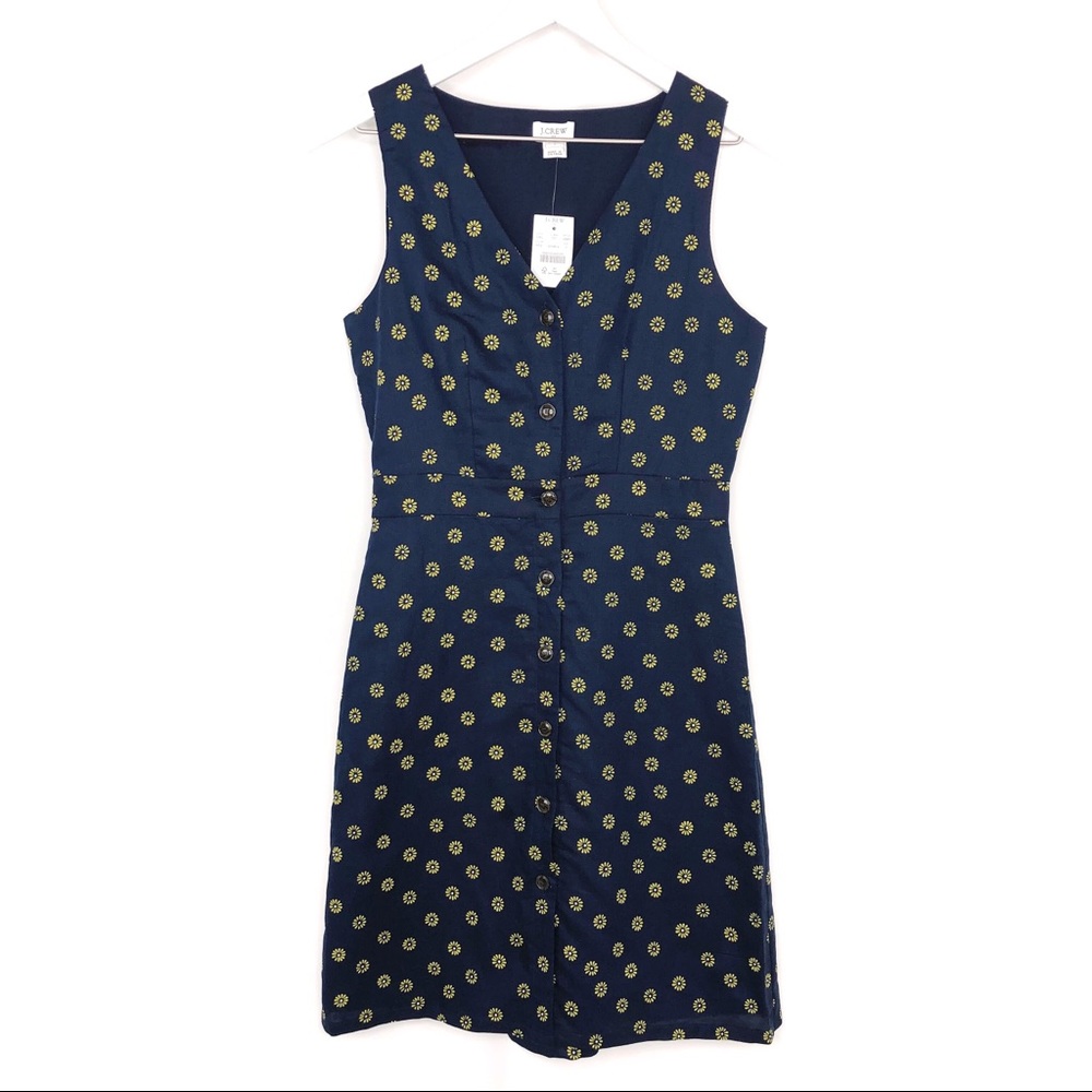 J. Crew Factory V-Neck Button-Front Dress